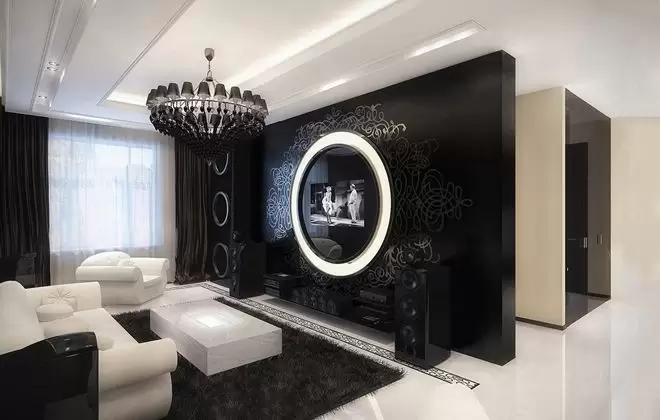 طراحی دکوراسیون داخلی سیاه و سفید