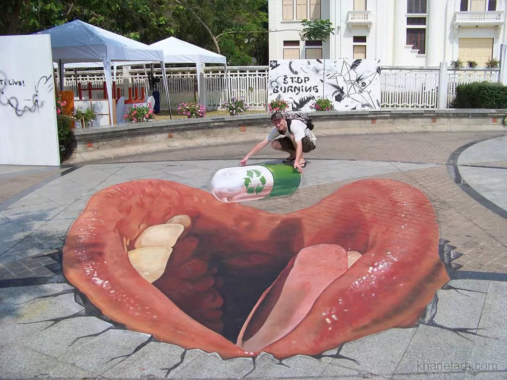 نقاشی های سه بعدی خیابانی