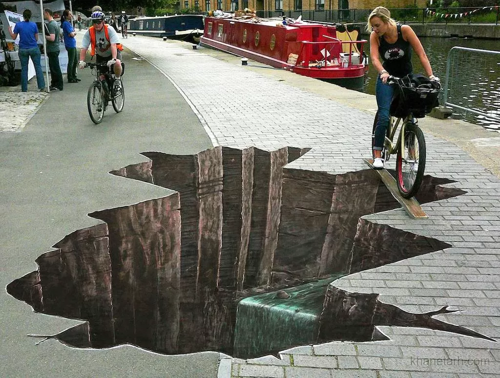 نقاشی سه بعدی خیابانی