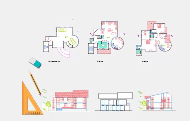 نقشه خانه ویلایی