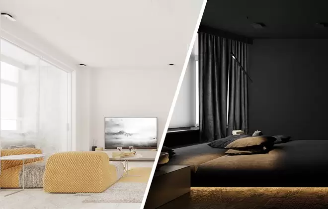 دکوراسیون سیاه و سفید