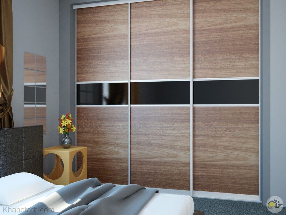 کمد دیواری ریلی کمد لباس ام دی اف