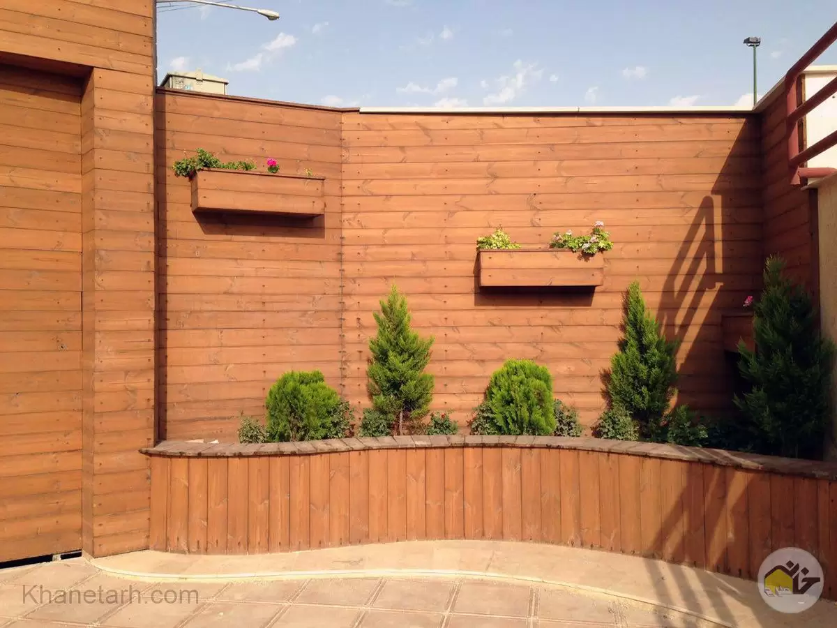 طراحی دیوار حیاط