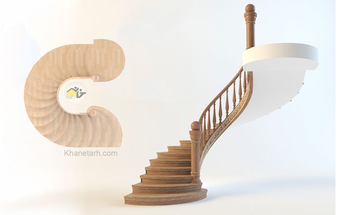 دانلود آبجکت پله گرد 3d max