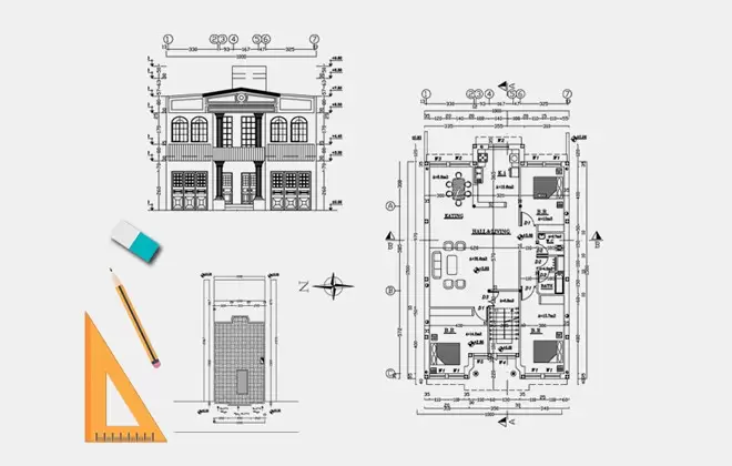 نقشه خانه سه خوابه 150 متری