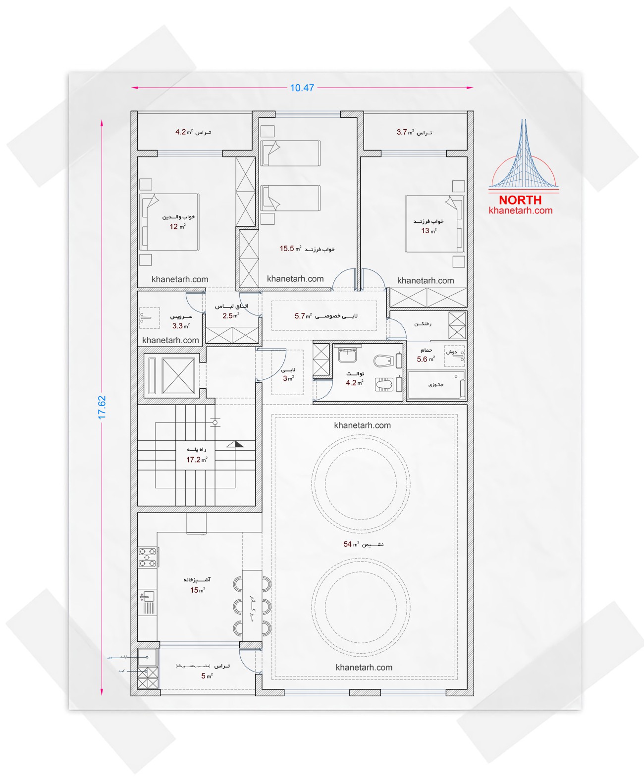 نقشه ساختمان با عرض 8 متر (4) – نیوزیاتو newsiato