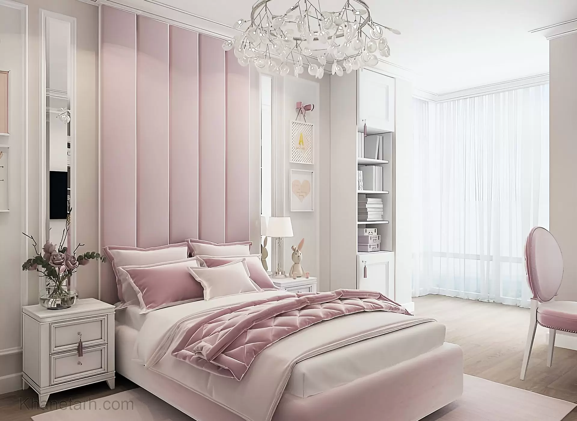 دیزاین اتاق خواب دخترانه