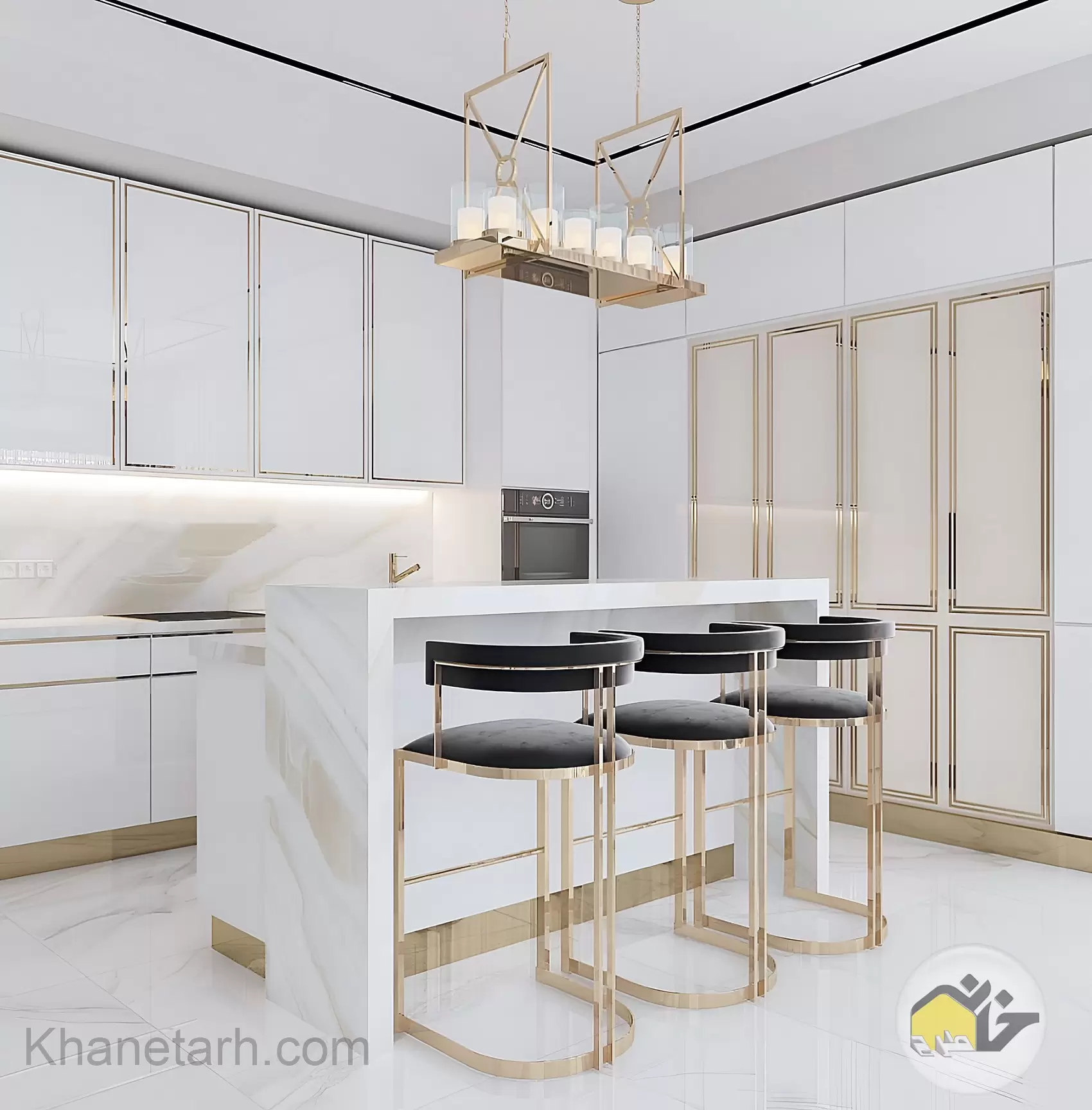 طراحی آشپزخانه کوچک بدون اپن دکوراسیون آشپزخانه کوچک بدون اپن