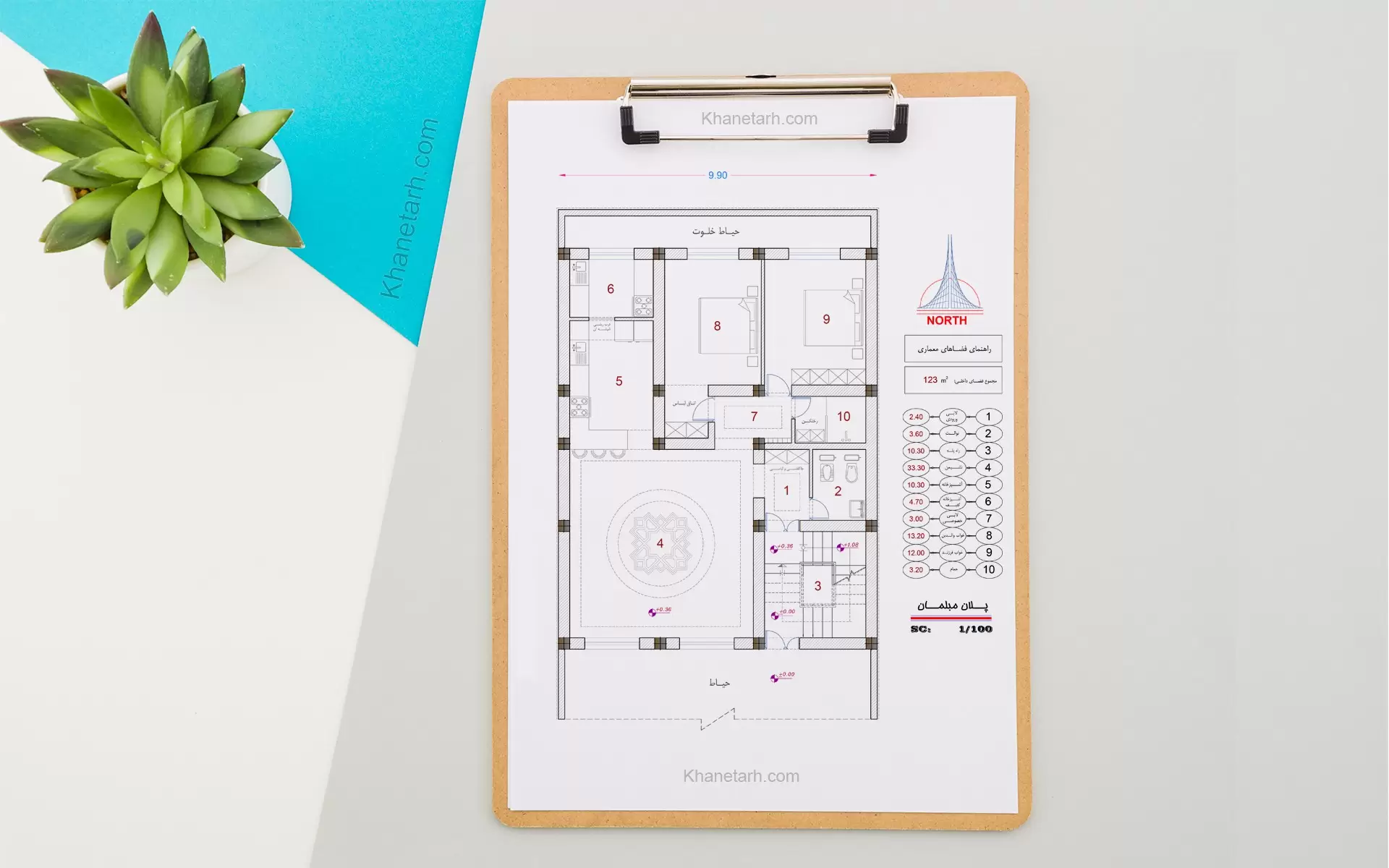 نقشه ساختمان بنایی با کلاف
