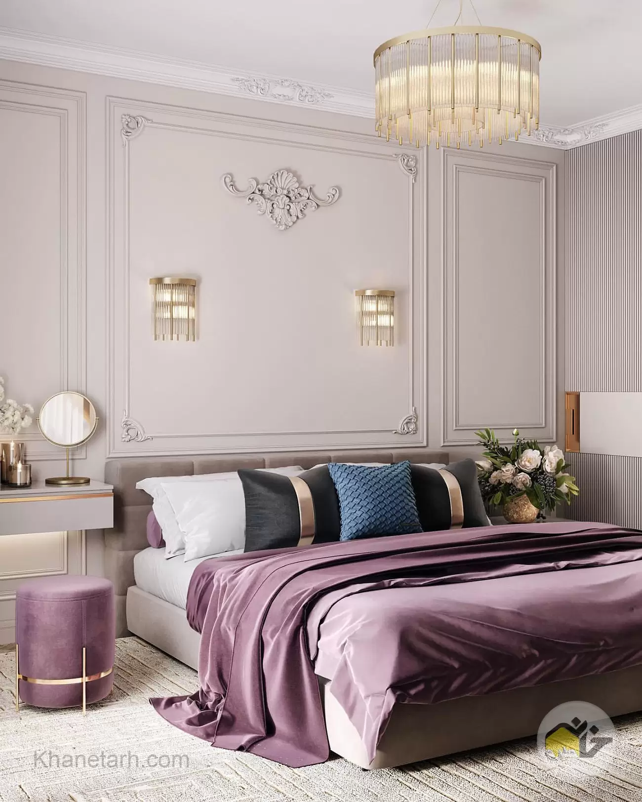 اتاق خواب کلاسیک ساده