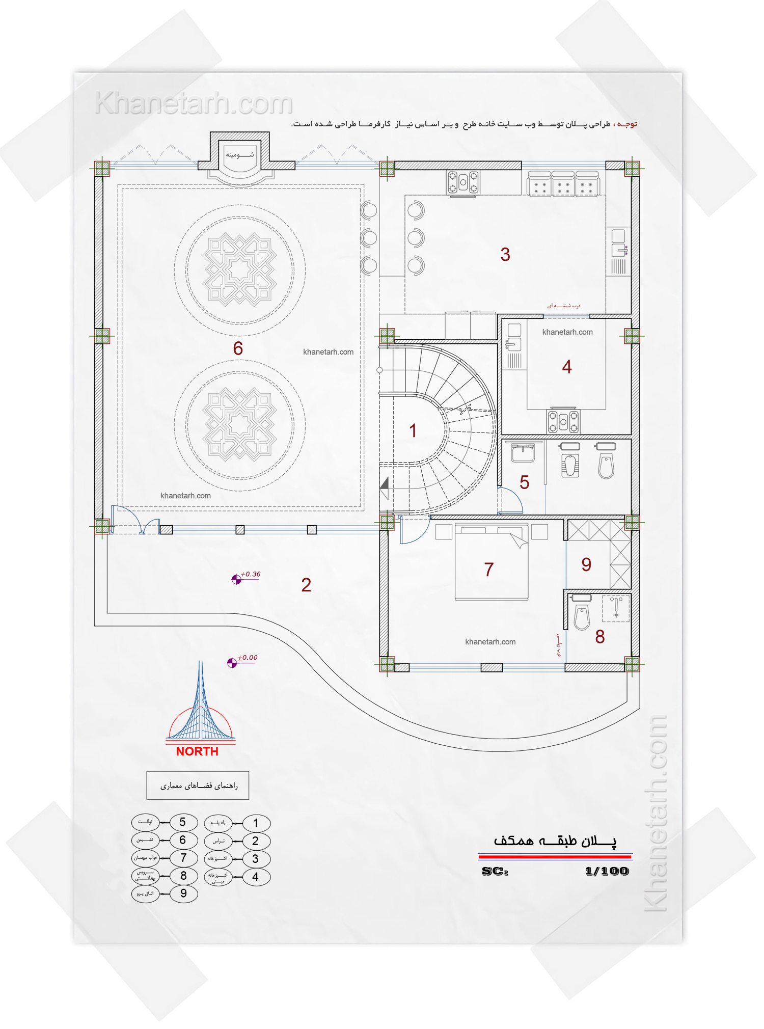پلان ویلا دوبلکس لاکچری پلان ویلایی دوبلکس 250 متری