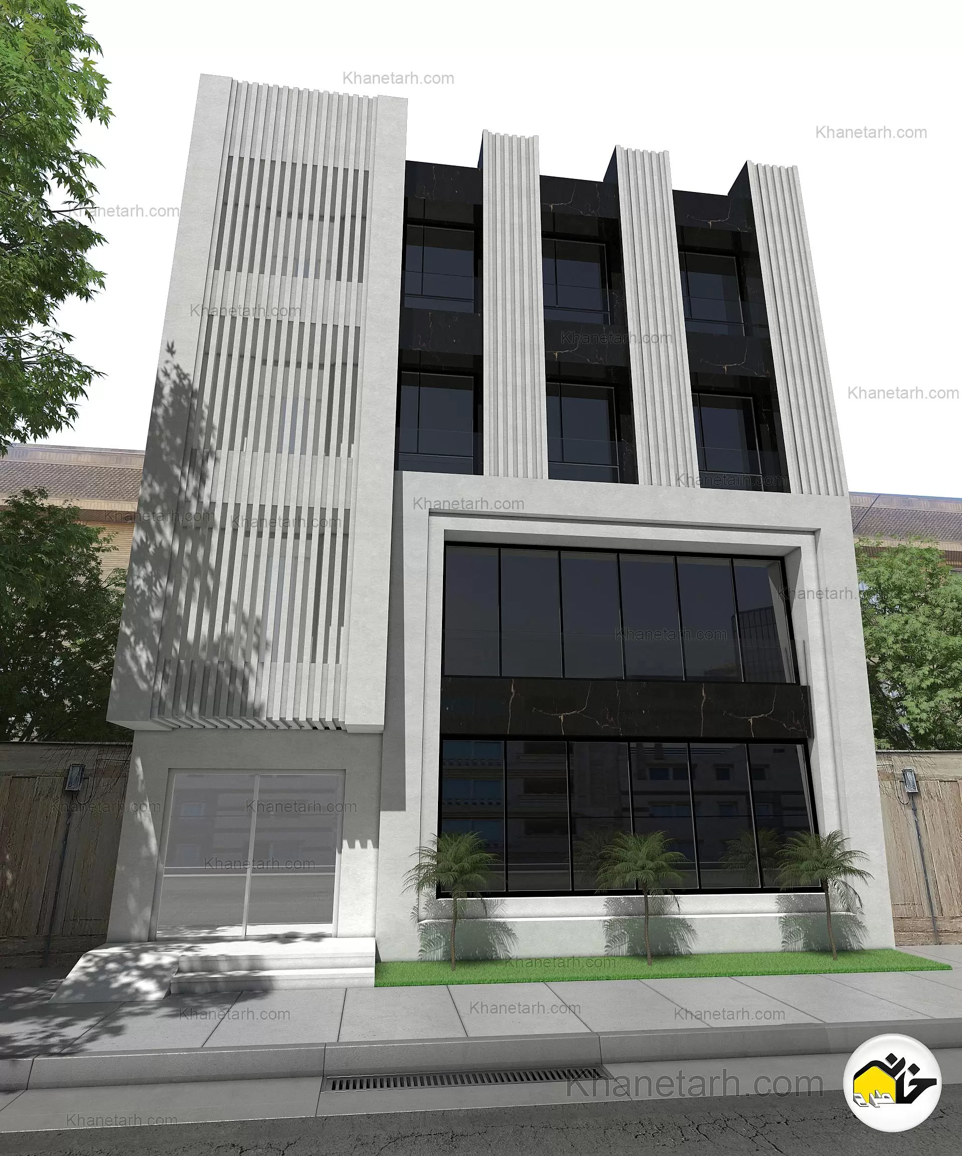 نمای تجاری مدرن نمای هتل رستوران