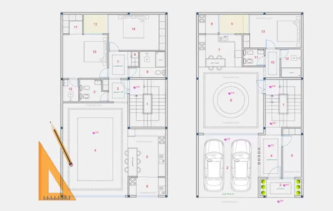 نقشه ساختمان 9x15 شمالی