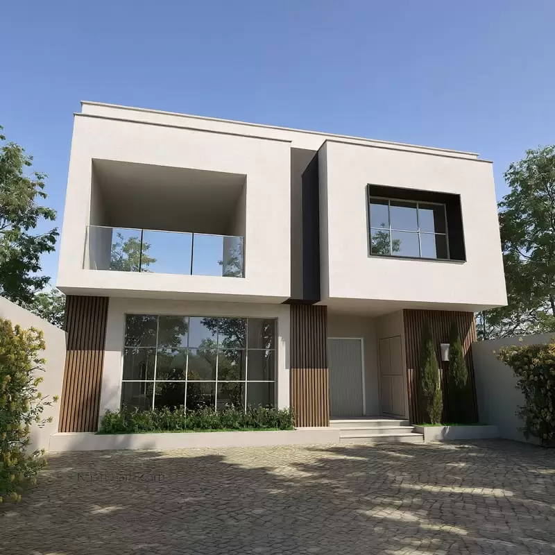 نمای خانه دوبلکس ساده ایرانی در اصفهان