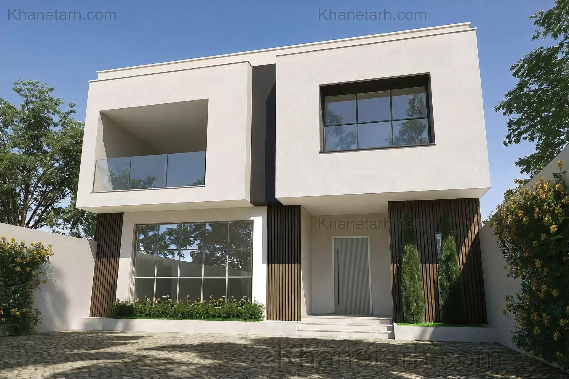 نمای خانه دوبلکس ساده ایرانی در اصفهان