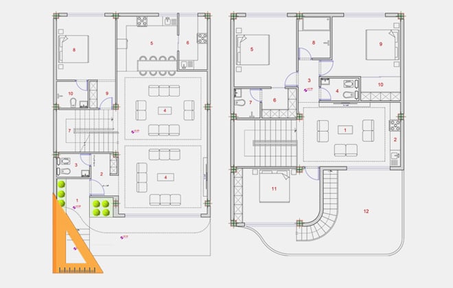 نقشه ویلای دوبلکس