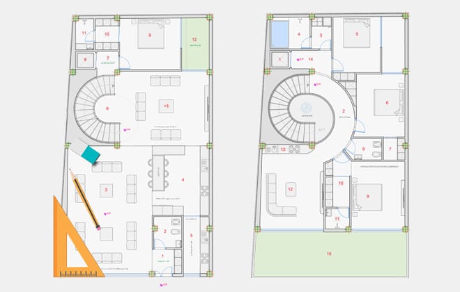 نقشه ویلا دوبلکس