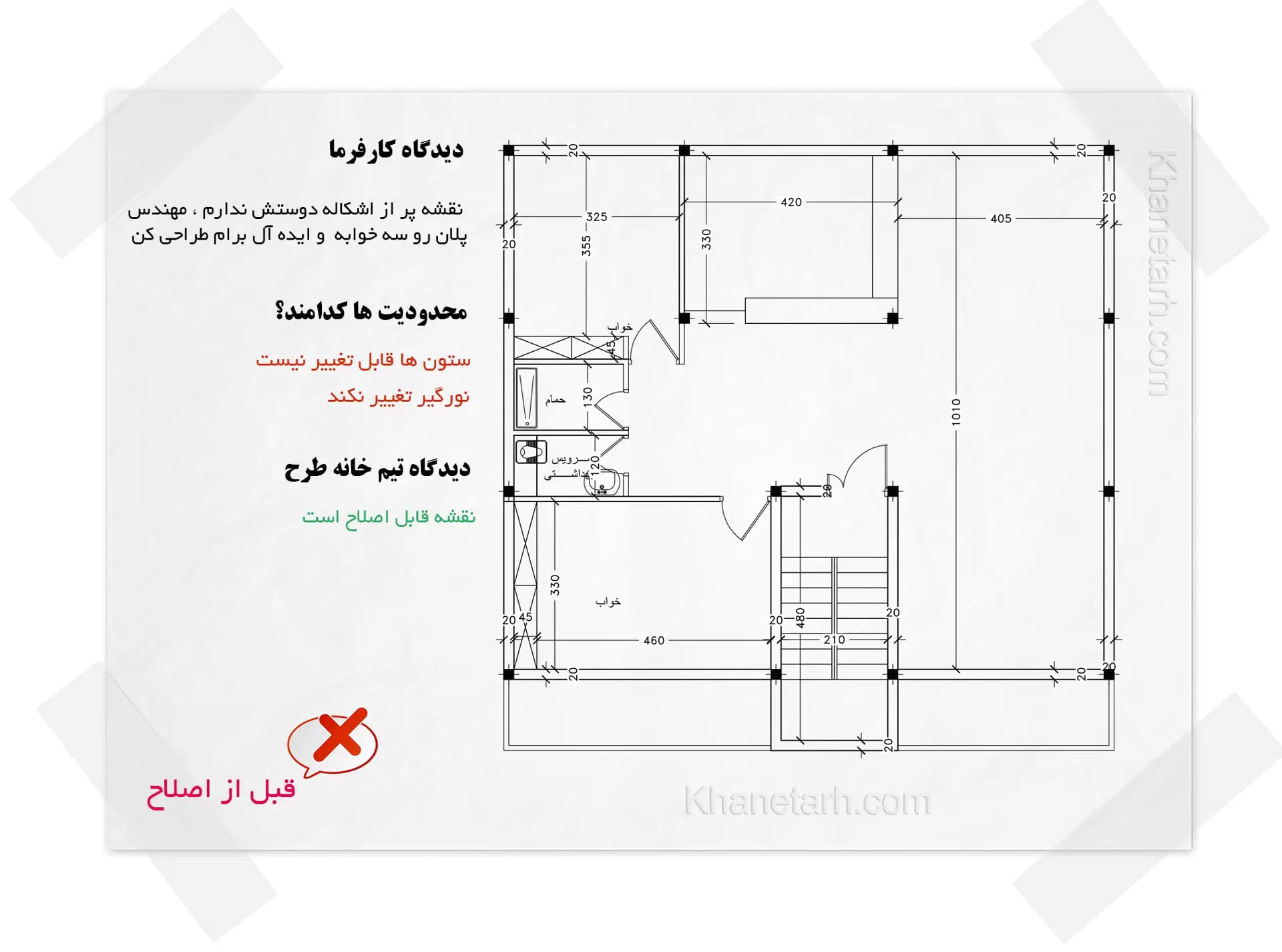 نقشه ساختمان 12x12 تغییر نقشه ساختمان سه خوابه